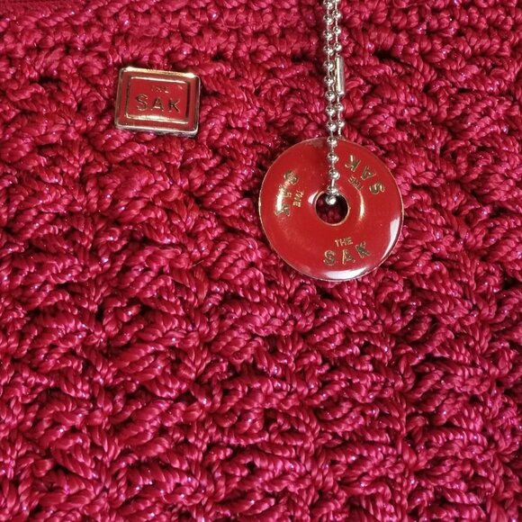 The Sak Garnet Sparkle Crochet Honeycomb Mini Bag - Picture 4 of 4